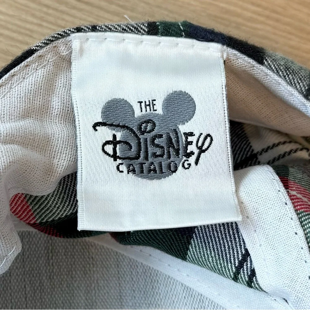 Disney Vintage Winnie the Pooh Hat Baseball Cap Plaid Winter Snowflake New - Picture 5 of 6